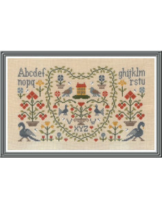 Jardin Privé - New Antique Sampler - Fiche point de croix compté