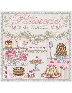 Madame La Fée - fiche de point de croix - Pâtisserie de France