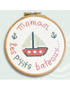 Lili Points - Mini-kit point de croix pour enfant - Maman les p'tits bateaux