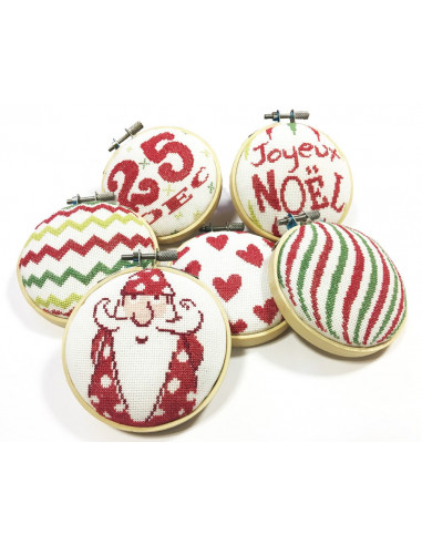 Lili Points - Les Boules de Noël 3 - Fiche de broderie au point de croix compté