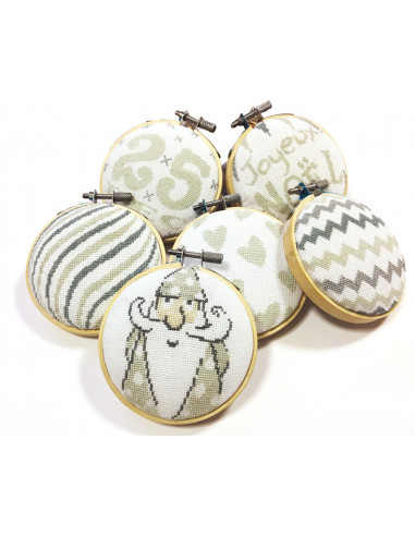 Lili Points - Les Boules de Noël 3 - Fiche de broderie au point de croix compté