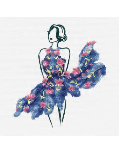 DMC Kit de point de croix compté - Tutu bleu