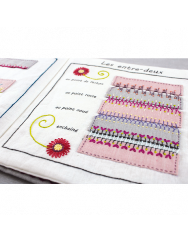 Kit de broderie traditionnelle "Cahier de broderie - Points de broderie" de Un Chat dans l'aiguille