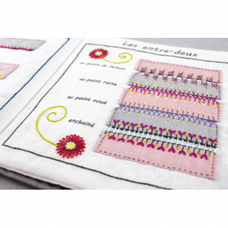 Kit de broderie traditionnelle "Cahier de broderie - Points de broderie" de Un Chat dans l'aiguille