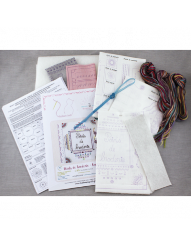 Kit de broderie traditionnelle "Cahier de broderie - Points de broderie" de Un Chat dans l'aiguille