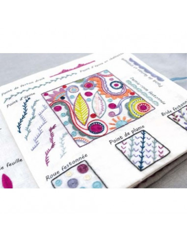 Kit de broderie traditionnelle "Cahier de broderie - Points de broderie" de Un Chat dans l'aiguille