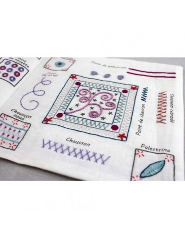 Kit de broderie traditionnelle "Cahier de broderie - Points de broderie" de Un Chat dans l'aiguille