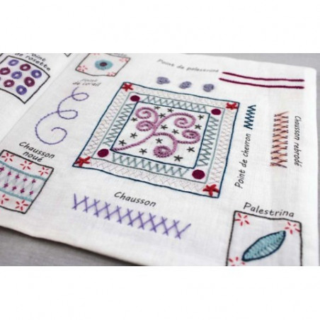 Kit de broderie traditionnelle "Cahier de broderie - Points de broderie" de Un Chat dans l'aiguille