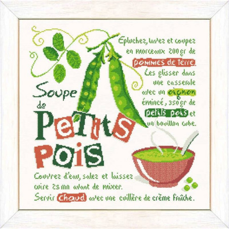 Lili Points - Fiche point de croix compté - La Soupe de petits pois