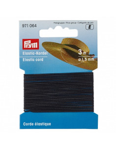 Corde élastique de 1,5 mm - noir - 3 mètres