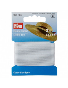 Corde élastique de 1,5 mm - blanc - 3 mètres