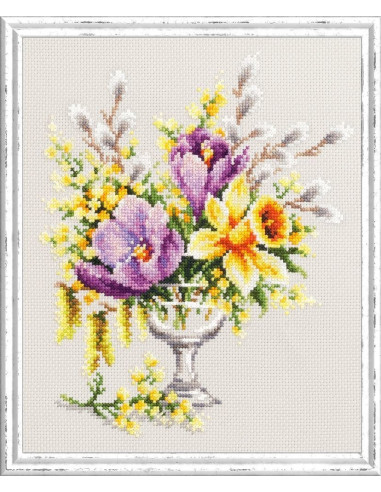 Spring bouquet - Kit point de croix de Chudo Igla (Magic needle)