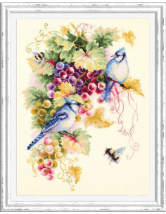 Blue jay - Kit point de croix de Chudo Igla (Magic needle)