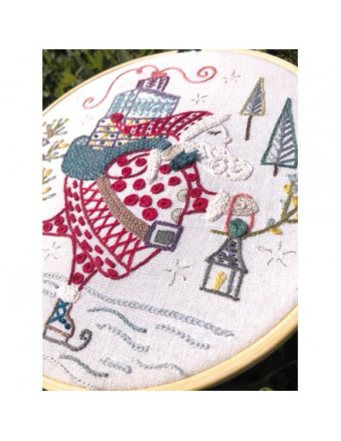 Kit de broderie traditionnelle "Ho ho ho !" de Un Chat dans l'aiguille