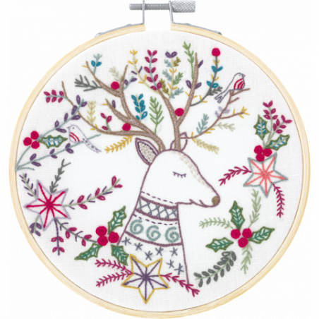 Kit de broderie traditionnelle "Le roi de la forêt" de Un Chat dans l'aiguille