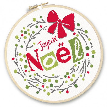 Lili Points - Fiche point de croix compté - Couronne de Noël 2