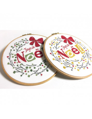 Lili Points - Fiche point de croix compté - Couronne de Noël 2