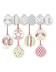 Lili Points - Les Boules de Noël 4 - Fiche de broderie au point de croix compté