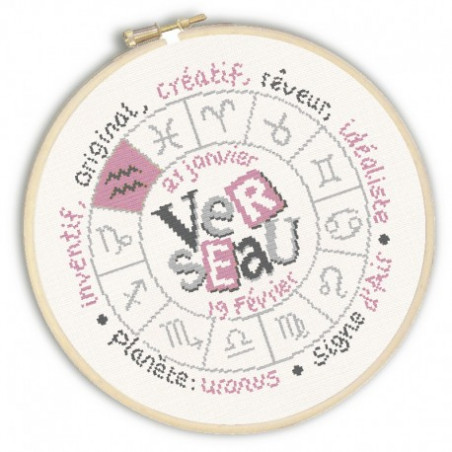Lili Points - Fiche point de croix compté - Verseau