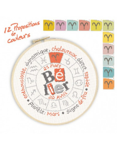 Lili Points - Fiche point de croix compté - Bélier