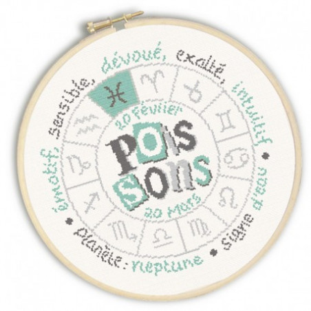 Lili Points - Fiche point de croix compté - Poissons