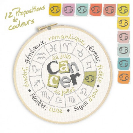 Lili Points - Fiche point de croix compté - Cancer