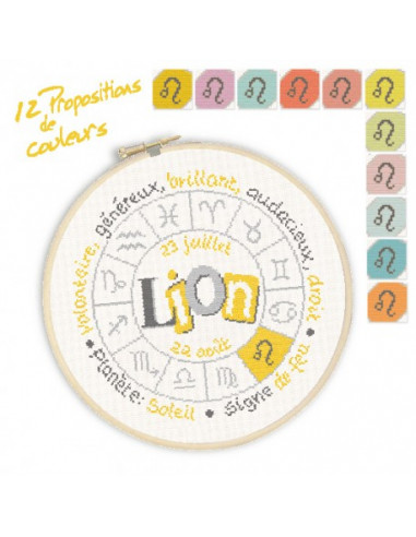 Lili Points - Fiche point de croix compté - Lion