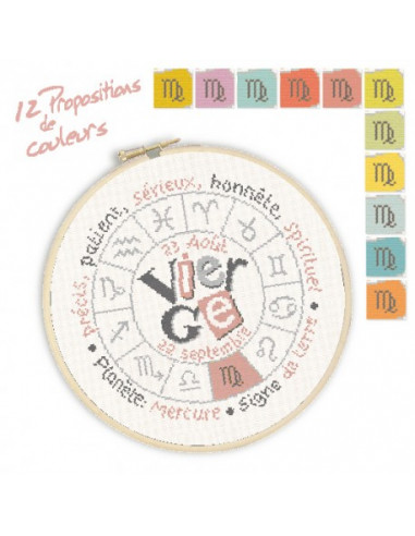 Lili Points - Fiche point de croix compté - Vierge
