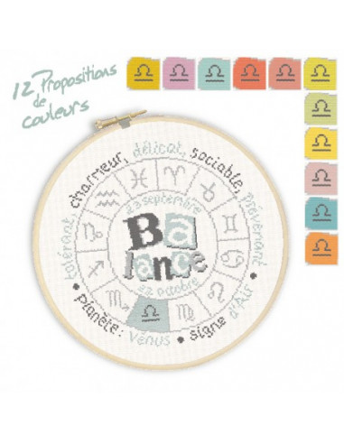 Lili Points - Fiche point de croix compté - Balance