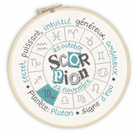 Lili Points - Fiche point de croix compté - Scorpion
