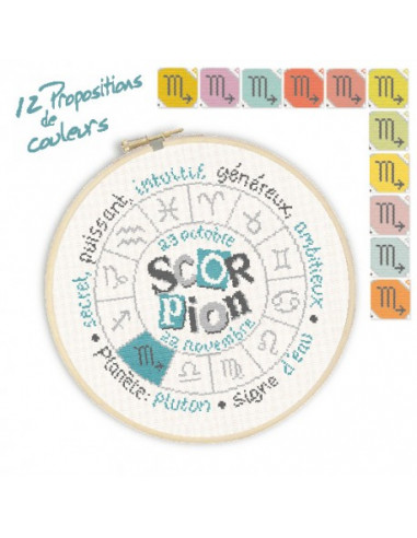 Lili Points - Fiche point de croix compté - Scorpion