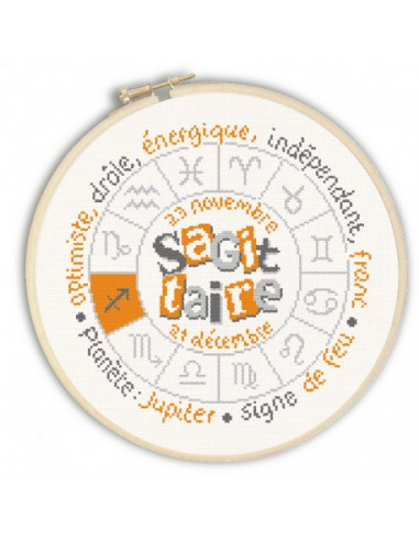 Lili Points - Fiche point de croix compté - Sagittaire