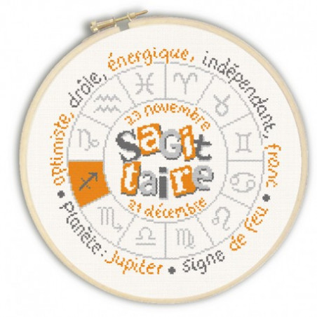 Lili Points - Fiche point de croix compté - Sagittaire