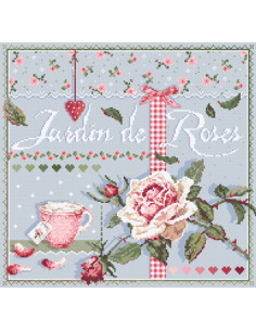 Madame La Fée - fiche de point de croix - Jardin des Roses