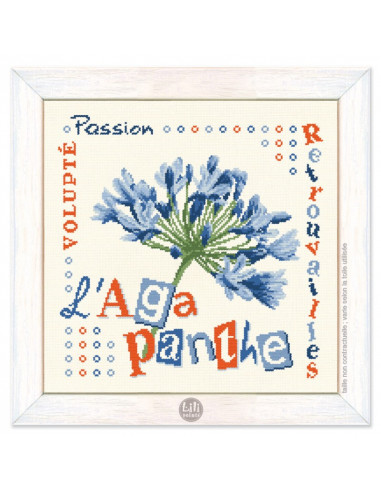 Lili Points - Fiche point de croix compté - L'agapanthe