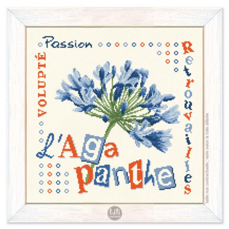 Lili Points - Fiche point de croix compté - L'agapanthe