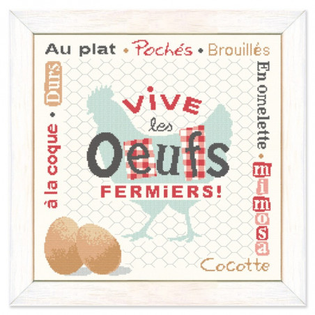 Lili Points - Fiche point de croix compté - Les Oeufs Fermiers