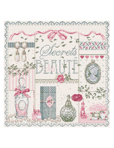 Madame La Fée - fiche de point de croix - Secrets de Beauté