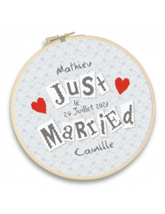 Lili Points - Fiche point de croix compté - Just Married