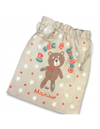 Lili Points - Fiche point de croix compté - Le sac à Doudou