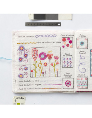Livre - Leçon de broderie - 54 points de Christel Gouze Elbaz (Un chat dans l'Aiguille)