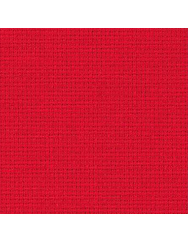 Toile Zweigart Fein-Aïda 7 pts rouge coloris 954