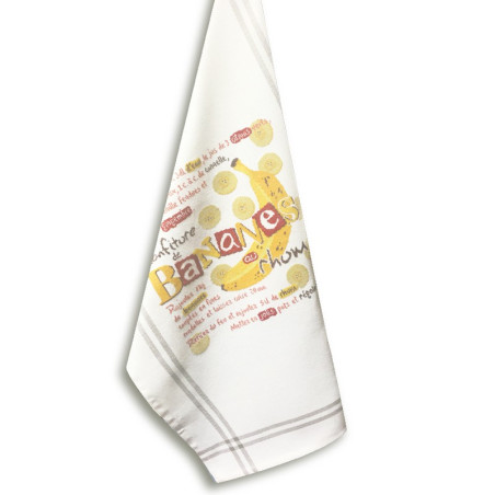 Lili Points - Fiche point de croix compté - Torchon La confiture de Bananes