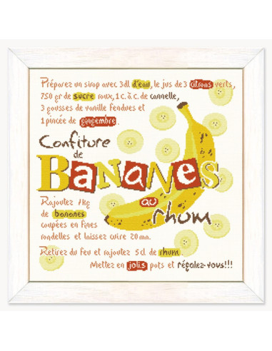 Lili Points - Fiche point de croix compté - La confiture de Bananes