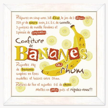 Lili Points - Fiche point de croix compté - La confiture de Bananes