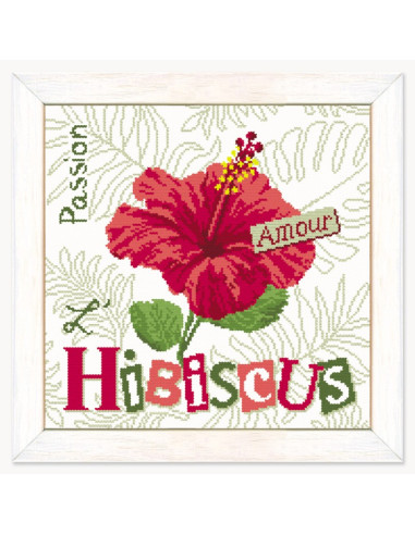 Lili Points - Fiche point de croix compté - L'hibiscus