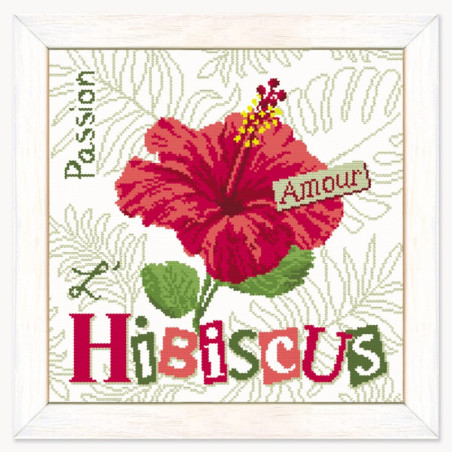 Lili Points - Fiche point de croix compté - L'hibiscus