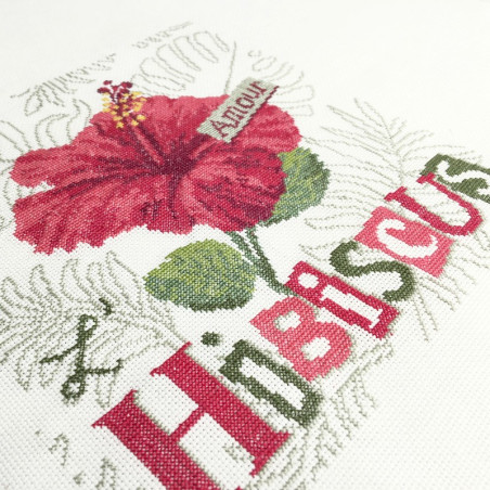 Lili Points - Fiche point de croix compté - L'hibiscus