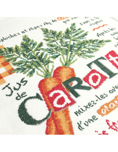 Lili Points - Fiche point de croix compté - Le jus de Carottes détail