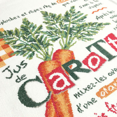 Lili Points - Fiche point de croix compté - Le jus de Carottes détail